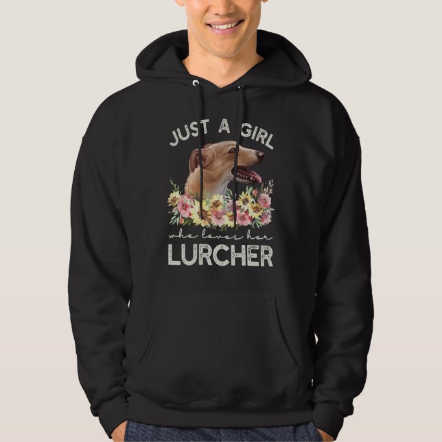 Veste À Capuche Juste Une Fille Qui Aime Son Lurcher (Devant)
