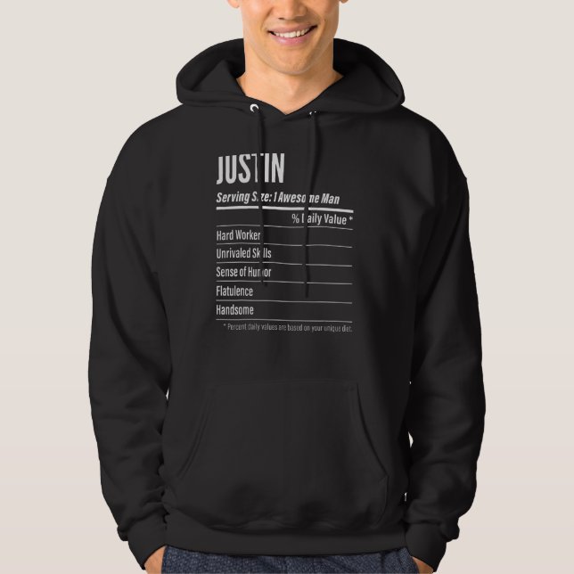 Veste À Capuche Justin Taille du service Nutrition Étiquette Calor (Devant)