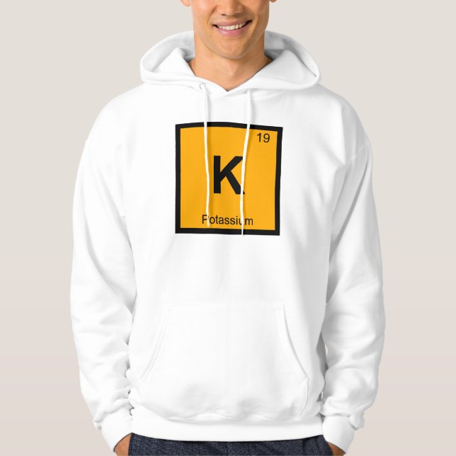 Veste À Capuche K - Chimie du potassium Symbole du tableau périodi (Devant)