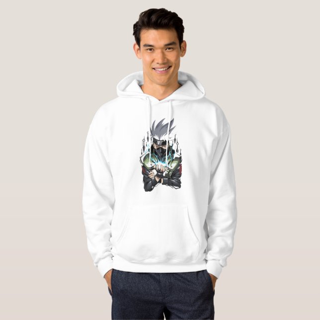 Veste À Capuche Kakashi Amolé Anime Hommes De Mode (Devant entier)