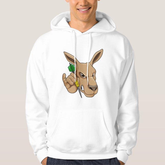 Veste À Capuche Kangaroo comme joueur de Dart avec Dart (Devant)