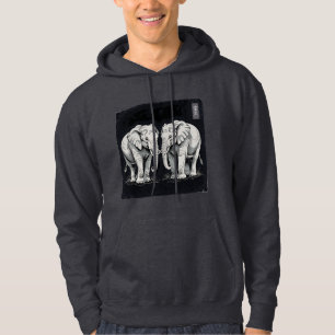 Veste À Capuche Kanji Eléphants Japonais