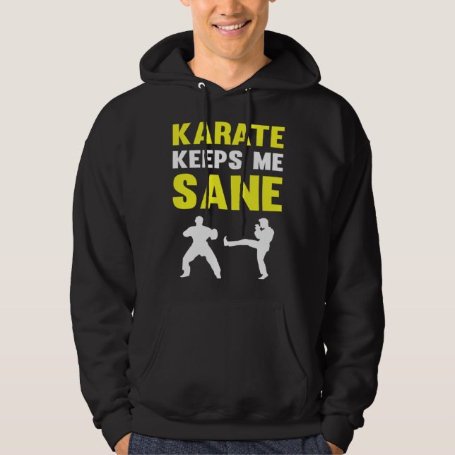 Veste À Capuche Karate Keeps Me Sane I Karate (Devant)