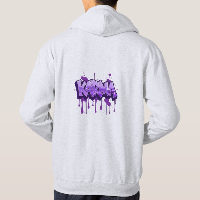 Veste À Capuche Karma n'a pas de menu : vous obtenez ce que vous m (Dos)