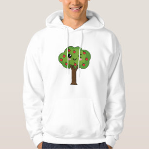 Veste À Capuche Kawaii Joyeux Pommier À Voie