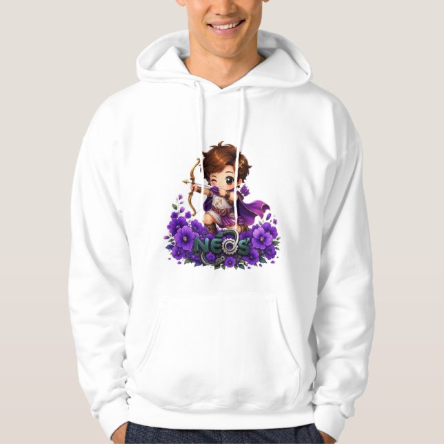 Veste À Capuche Kawaii Neos Zodiaque Sagittaire (Devant)