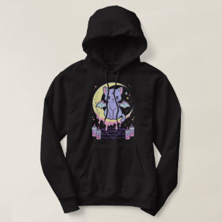 Veste À Capuche Kawaii Pastel Goth Cute Chat Noir Déplaisant