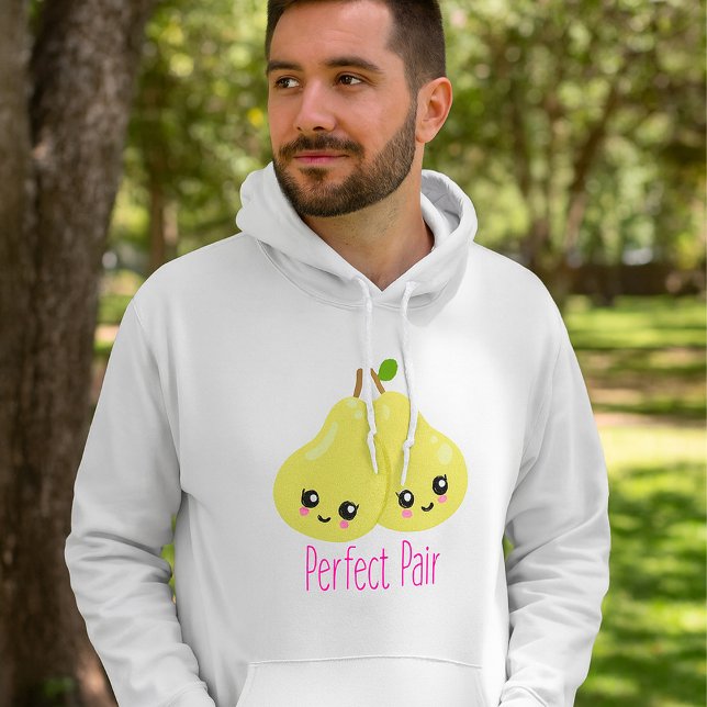 Veste À Capuche Kawaii Pear Couple Parfait Paire Funny Pun (Créateur téléchargé)
