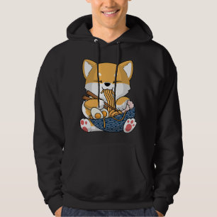 Veste À Capuche Kawaii Shiba Inu Chien Ramen Japon Corgi