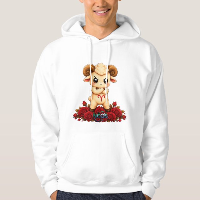 Veste À Capuche Kawaii Zodiac Neos Bélier (Devant)
