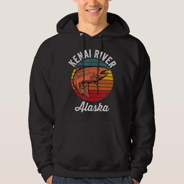 Veste À Capuche Kenai River Alaska Saumon Fishing T-ShirtLightweig (Devant)