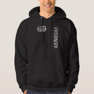 Veste À Capuche Kenosha Wisconsin 262 Indicatif régional Rétro Vin