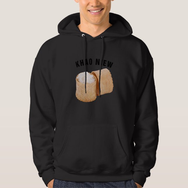 Veste À Capuche Khao Niew Riz Collant Pot Laos Nourriture Thaïland (Devant)