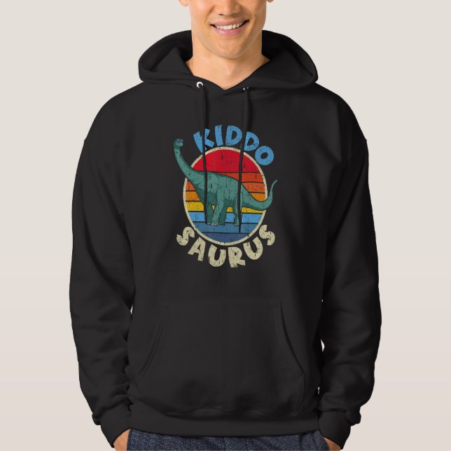 Veste À Capuche Kiddo Saurus I Brachiosaurus Diplodocus I Famille  (Devant)