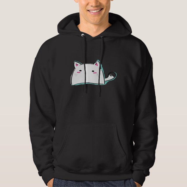 Veste À Capuche Kitty Illustration jolie chat adorable (Devant)