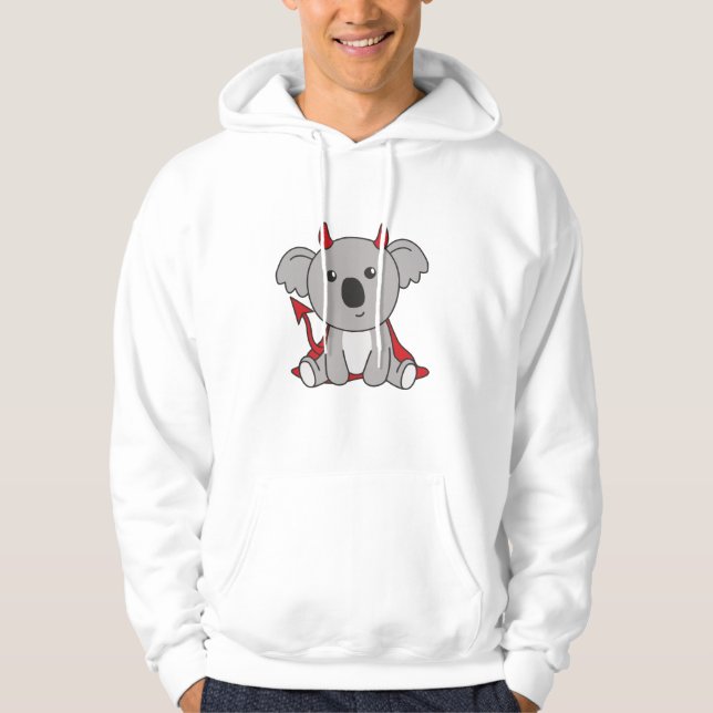 Veste À Capuche Koala Halloween Cute Devil Enfants Sorcières Costu (Devant)