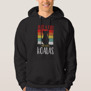 Veste À Capuche Koala Juste Une Fille Qui Aime Koalas Retro Vintag