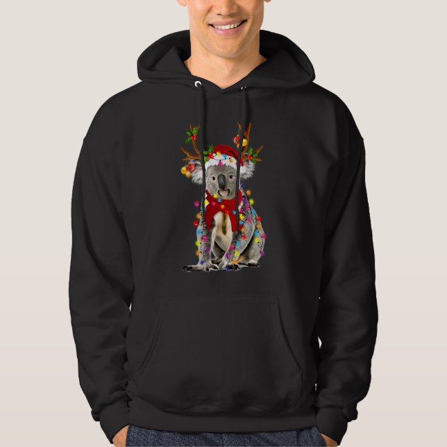 Veste À Capuche Koala Reindeer Joyeux Noël (Devant)