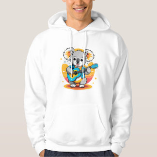 Veste À Capuche Koala Strumming une guitare