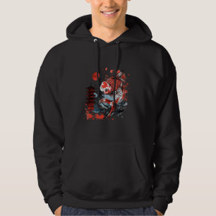 Veste À Capuche Koi Asiatique Carpe Koi Poisson Japonais Pagode d'