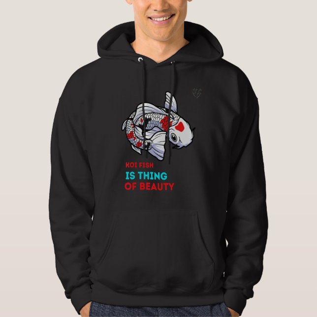 Veste À Capuche Koi Poisson Pour Poissons Conception Carpe Quote D (Devant)