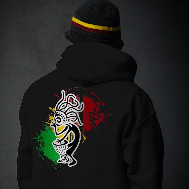 Veste À Capuche Kokopelli batteur rasta (Créateur téléchargé)
