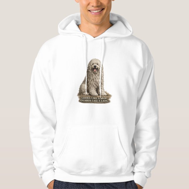 Veste À Capuche Komondor – Ressemble à une serpillière, garde comm (Devant)