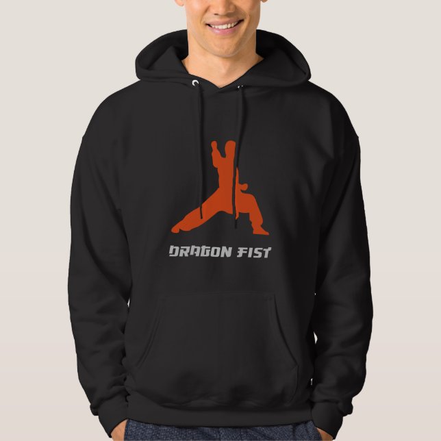 Veste À Capuche Kung Fu Dragon Fist Martial Arts (Devant)