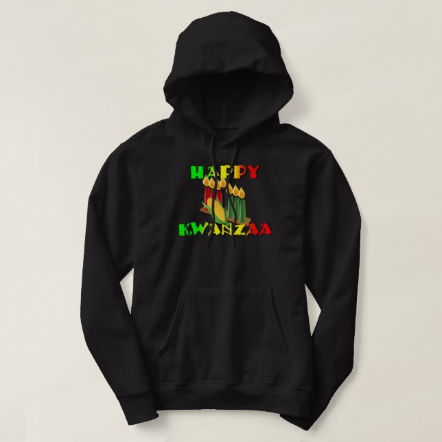 VESTE À CAPUCHE KWANZAA HEUREUX (Design devant)