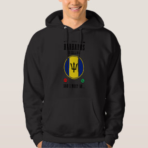 Veste À Capuche La Barbade appelle et je dois y aller Drapeau ba