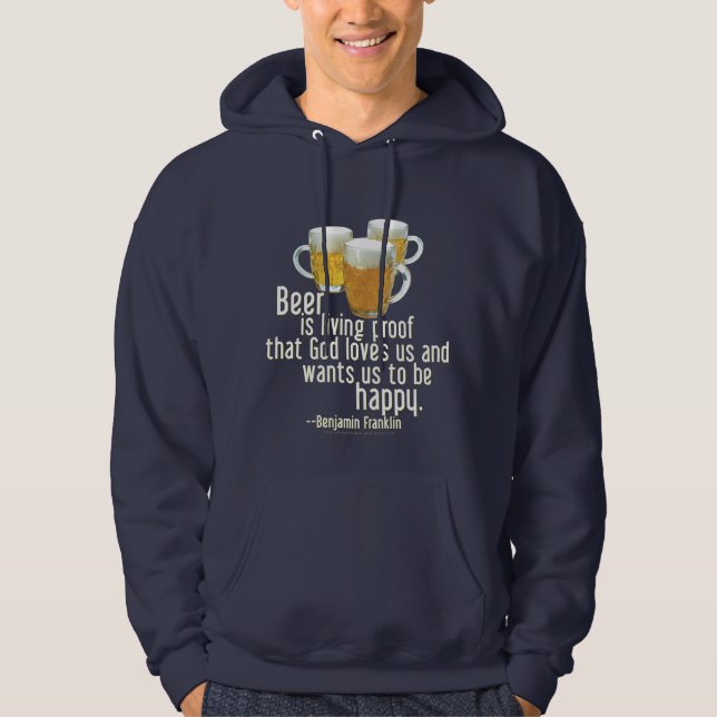 Veste À Capuche La bière est preuve (Franklin) (Devant)