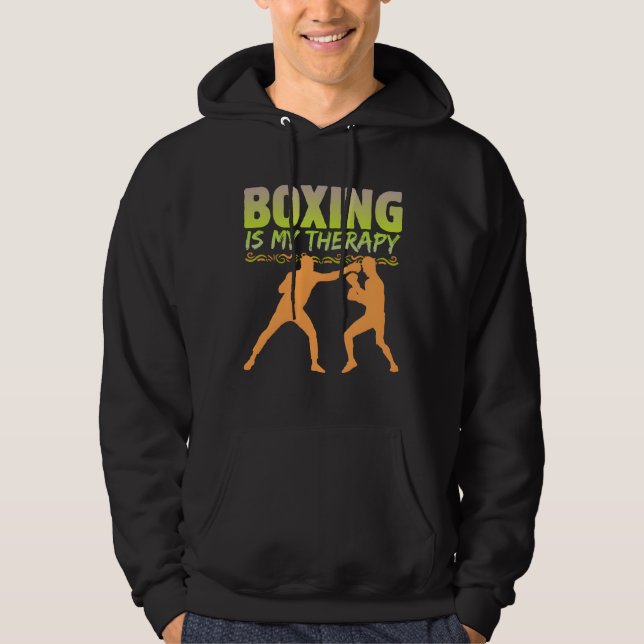 Veste À Capuche la boxe est ma thérapie (Devant)