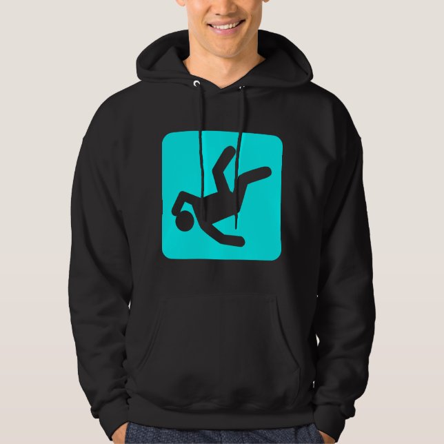 Veste À Capuche La chute de l'homme - Cyan (Devant)