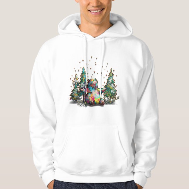 Veste À Capuche La collection "Concrete Dreamer" : Abstrait 3D Gra (Devant)