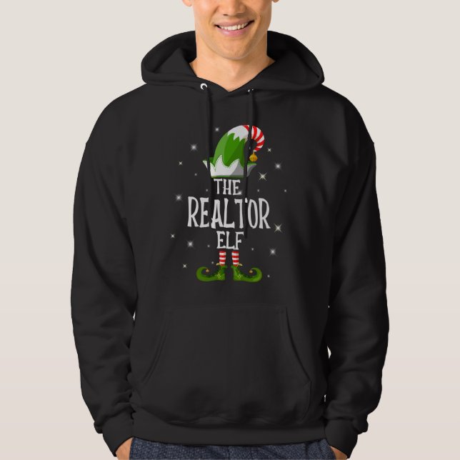 Veste À Capuche La famille Elf Realtor Correspond à Noël (Devant)