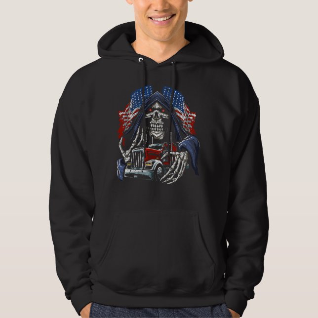 Veste À Capuche La Faucheuse Révèle le Camion (Devant)