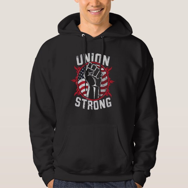 Veste À Capuche La force syndicale pour les travailleurs professio (Devant)