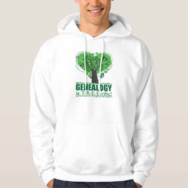 Veste À Capuche La généalogie est T-R-E-E-rific ! (Devant)