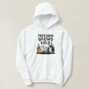 Veste À Capuche La liberté grandit à l'état sauvage - Dessin animé