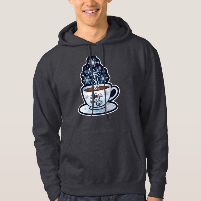 Veste À Capuche La magie dans chaque sip "café" 1 (Devant)