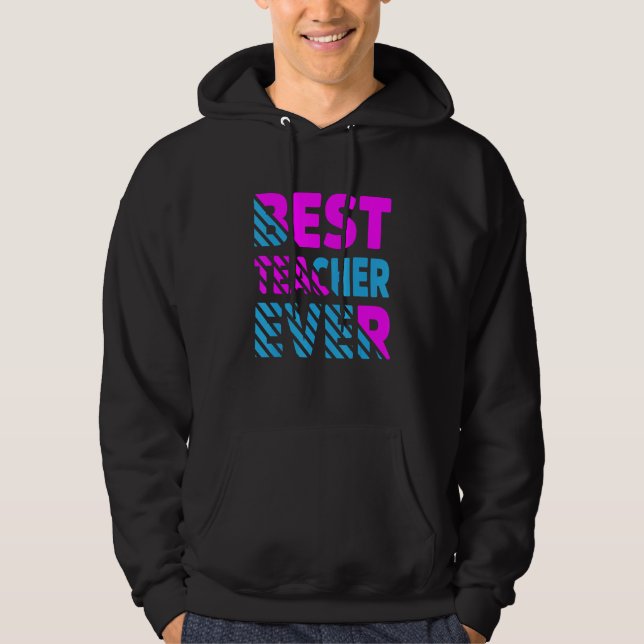 Veste À Capuche La meilleure appréciation de l'enseignant (Devant)