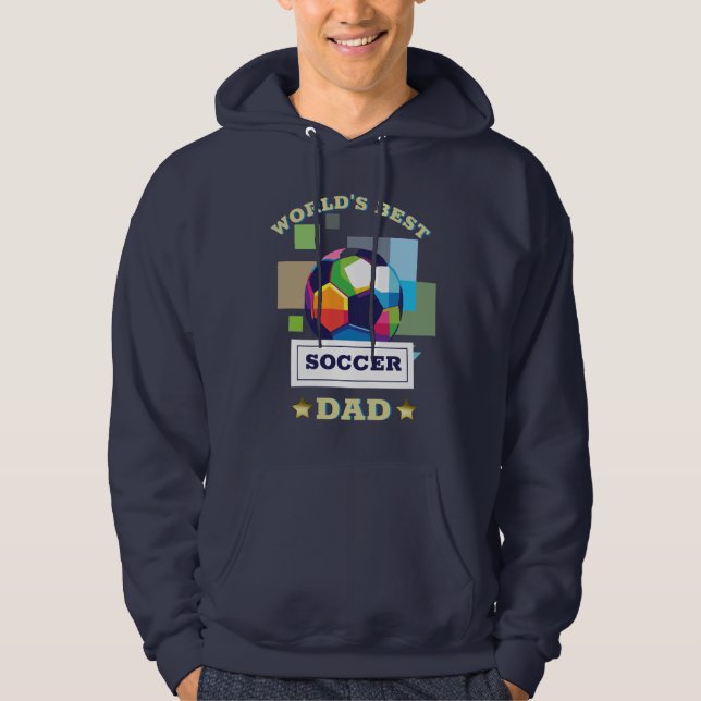 Veste À Capuche La meilleure Fête des pères de papa de football au (Devant)