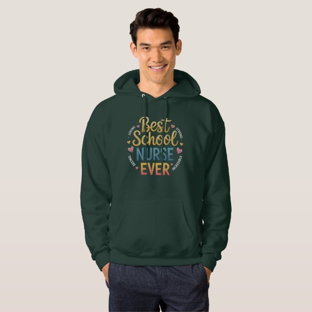 Veste À Capuche La meilleure infirmière jamais (Devant entier)
