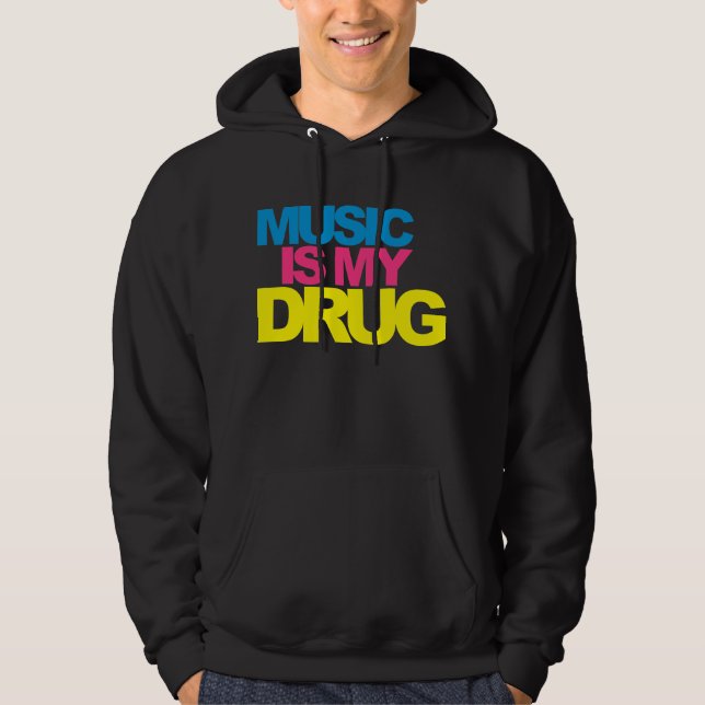 Veste À Capuche La musique est ma drogue (Devant)