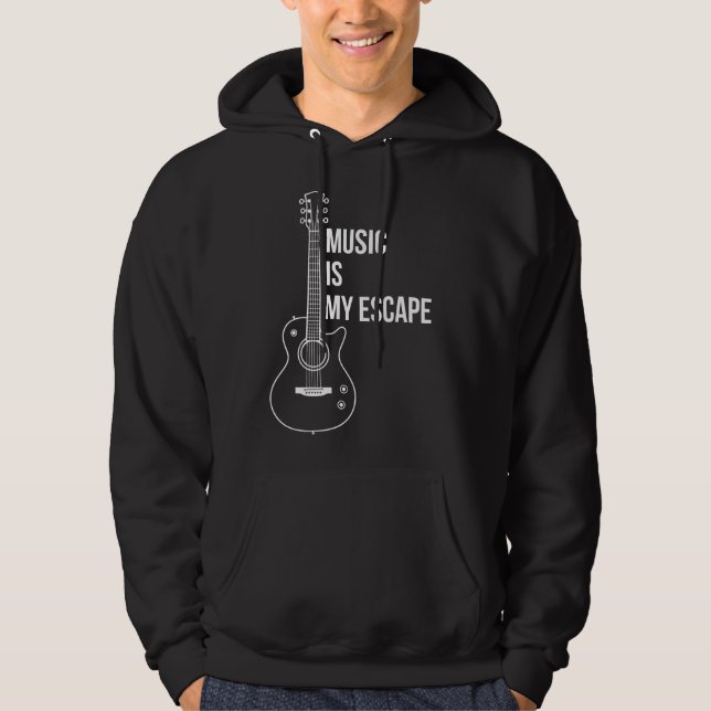 Veste À Capuche La musique est mon échappatoire (Devant)