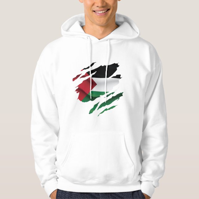 Veste À Capuche La Palestine arraché orgueil Drapeau T-shirt Jeu d (Devant)