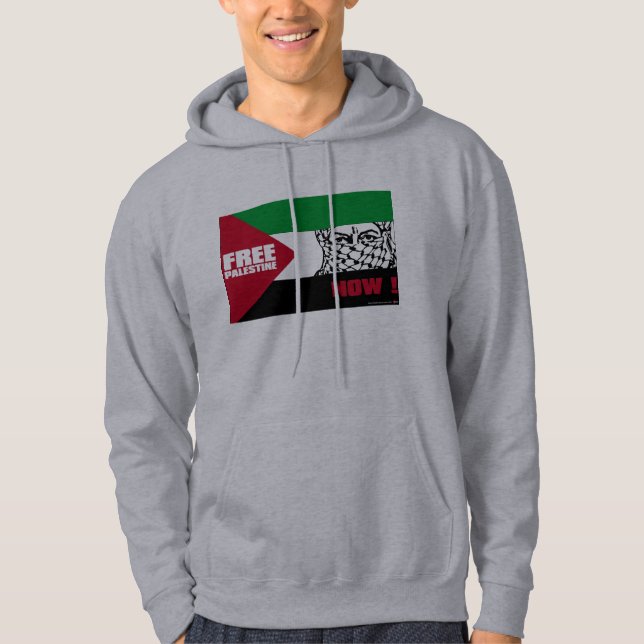 Veste À Capuche La Palestine libre maintenant ! (Devant)
