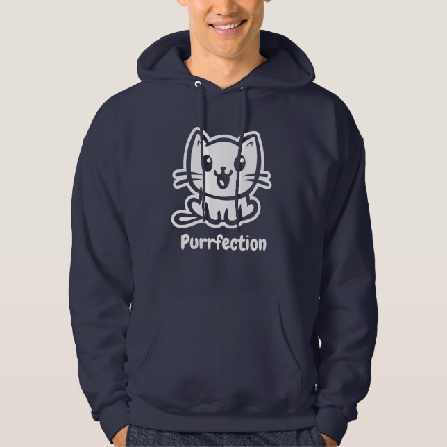 Veste À Capuche La perfection, très mignon chaton d'anime (Devant)