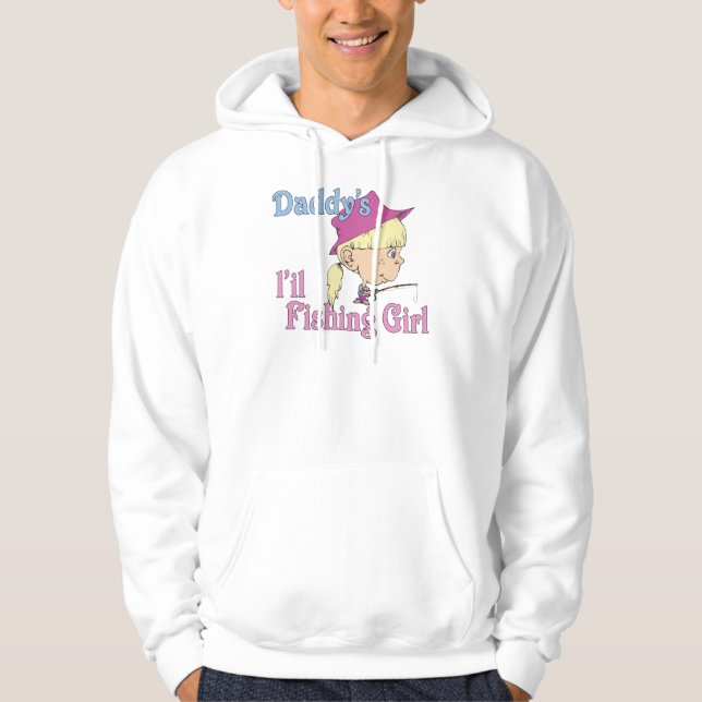 Veste À Capuche La petite fille de pêche de papa (Devant)