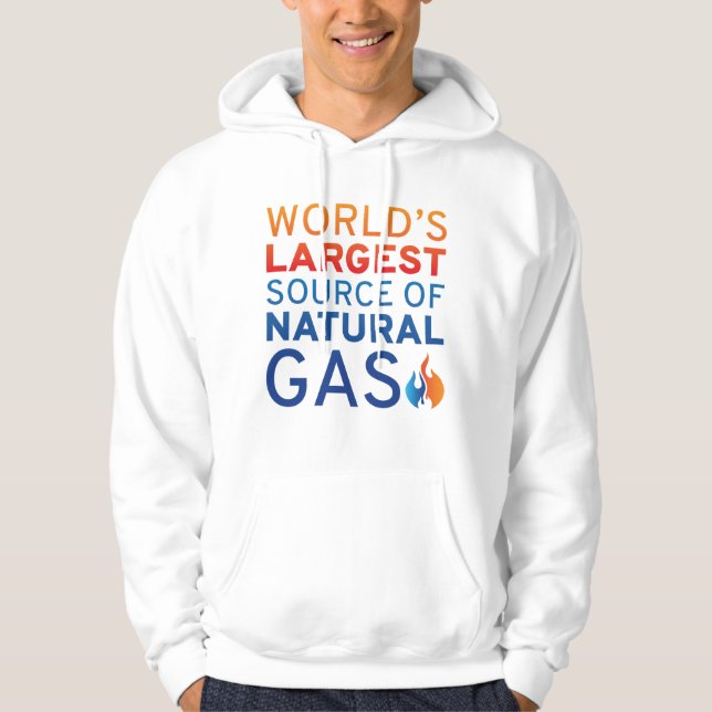 Veste À Capuche La Plus Grande Source De Gaz Naturel Au Monde (Devant)